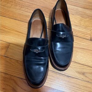 Coach Black Leather Women's Penny Loafers